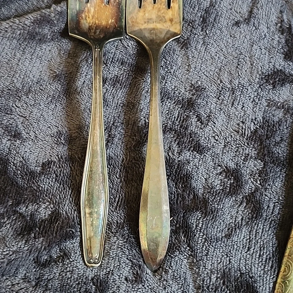 Silver plated bundle of Servewear Flatware Vintage Onieda Sheffield Rogers
